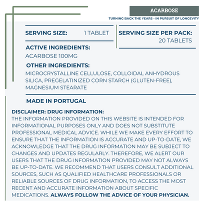 Acarbose 100mg - Turning Back the Years